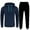 Navy, variant on Brondbend Sweatsuits Men 2 Piece Outfit Mens Sweat Suit Long Sleeve Hoodie with Pockets Sweatshirt and Sweatpants Tracksuits Loose Fall Winter Versatile Outdoor Workout Suits,Black