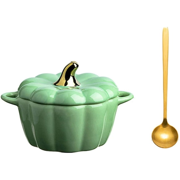 SAYDY Cocotte Pumpkin with Lid Casserole with Marmite Nonstick Coating Polyvalent Saucepan Pot Pot Contains Spoon Keep Nutritional Values and Flavors