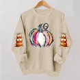 thumbnail image 5 of TKLPEHG Thanksgiving Sweatshirts for Women Fashion Long Sleeve Crewneck Fall Sweatshirt Cute Pumpkin Graphic Tops Casual Loose Fit Pullover (Khaki,S), 5 of 6