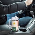 thumbnail image 4 of Yayeee 40oz Stainless Steel Tumbler with Straw and Handle Double-Wall Insulated Travel Water Bottle, Beige Abstract, 4 of 8