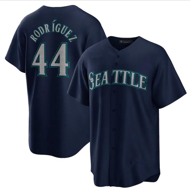 MLB Baseball Jersey Mariners No. 44 Rodriguez Embroidered Jersey Baseball Jersey