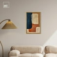 thumbnail image 3 of Blue And Cream II Canvas Midcentury Abstract Wall Art by Art Remedy, Gold Frame, 20" x 30", 3 of 7