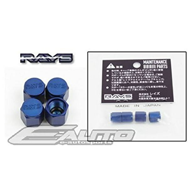 Volk Racing Volk Rays Wheel Rim Valve Stem Cap Blue Color Universal Fit Gram Lights 57