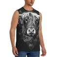thumbnail image 2 of Balery Geometric Bull Design Camisetas sin mangas para hombre, absorbe la humedad y protege contra el mal olor.-Medium, 2 of 7