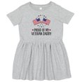 thumbnail image 3 of Inktastic Military Veteran Daddy Proud Son Daughter Girls Toddler Dress, 3 of 5
