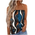 thumbnail image 3 of Sakmal Cute Tops for Women Sleeveless Off-The-Shoulder Bandeau Floral T-Shirts Ladies Shirts, 3 of 5