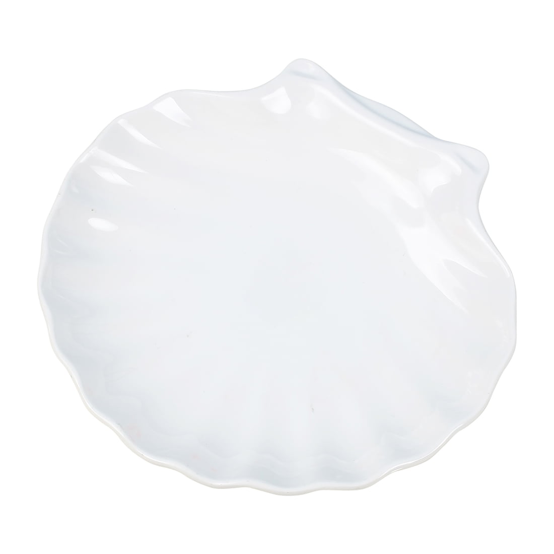 Details about   Tabletop WHITE SHELL SHAPE BOWL Ceramic Beach Ocean Clam 