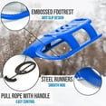 thumbnail image 3 of ArcticThrill Snow Sled for Kids - SnowRocket Sledge - Single Rider Racer Toboggan with Pull Rope; Outdoor Plastic Winter Sleigh for Toddlers & Kids, 3 of 9