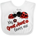 thumbnail image 3 of Inktastic My Great Aunt Loves Me with Cute Ladybugs Boys or Girls Baby Bib, 3 of 4