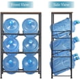 thumbnail image 3 of 3-Tier Heavy Duty Water Jug Rack – 5-Gallon Water Bottle Storage Shelf, Brown, 3 of 5