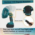 thumbnail image 2 of Ventilador Vertical para Bosch/Milwaukee/Ryobi/BlackDecker/Craftsman/Makita BL1830 para Dewalt DCB183 Batería de Litio de 14.4-20V, 2 of 13