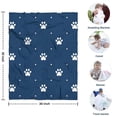 thumbnail image 4 of Paw Print Blanket,Comfortable Soft Flannel Throw Blanket,All Season,Warm Lightweight Blankets for Sofa Bed Couch Living Room Chair,30"x40", 4 of 4
