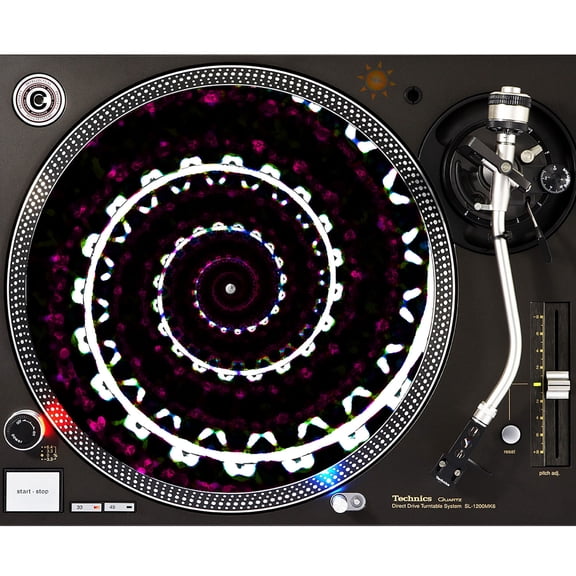 KuzmarK™ 12" DJ Turntable Slipmat - Spire Spiral