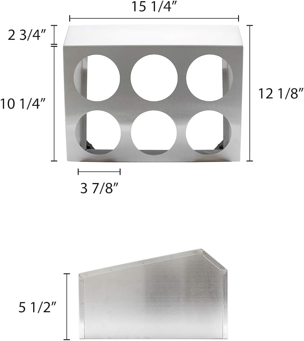 TrueCraftware- 6 Cavities Stainless Steel Flatware Cylinder Holder- Flatware Cutlery Organizer Holder 6 Holes Utensil Flatware Tableware Organizer Silverware Caddy Holder for Kitchen Home Restaurant