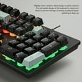 thumbnail image 3 of RGB Backlit Gaming Keyboard, 26 Keys Wired Lighted Keyboard, Compact Mechanical Keyboard Metal Panel Portable USB Gaming Keyboard for PC Laptop Computer Gamer, 3 of 7