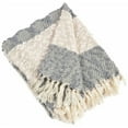 thumbnail image 2 of SARO TH191.GY5060 Nubby Design Striped Throw Blanket  Gold, 2 of 4