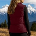 thumbnail image 6 of Abomasnow Women's Puffer Vest Lightweight Stand Collar Sleeveless Winter Warm Zip Up Padded Outerwear Jackets with Pockets S-XXL, 6 of 6