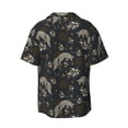 thumbnail image 5 of KLL Vintage Moon with Plants and Fox Print Men's Shirt Short Sleeve Button Down Summer Cuba Beach Shirts- 4X-Large, 5 of 5