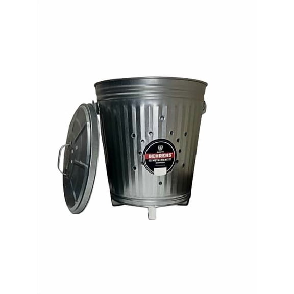 Behrens 7.5 Gallon Galvanized Steel Outdoor Compost Refuse Can