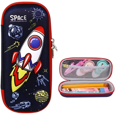 Trousse à Crayons Pailletée Sirène Pour Filles - Tissu Oxford, Double Couche, Fermeture éclair, 20 Cm