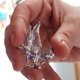 thumbnail image 4 of Zhuge Broche de mariposa con incrustaciones de cristal y diamantes de imitación vintage para mujer y niña, elegante broche de esmalte con forma de insecto para fiesta (morado), 4 of 4