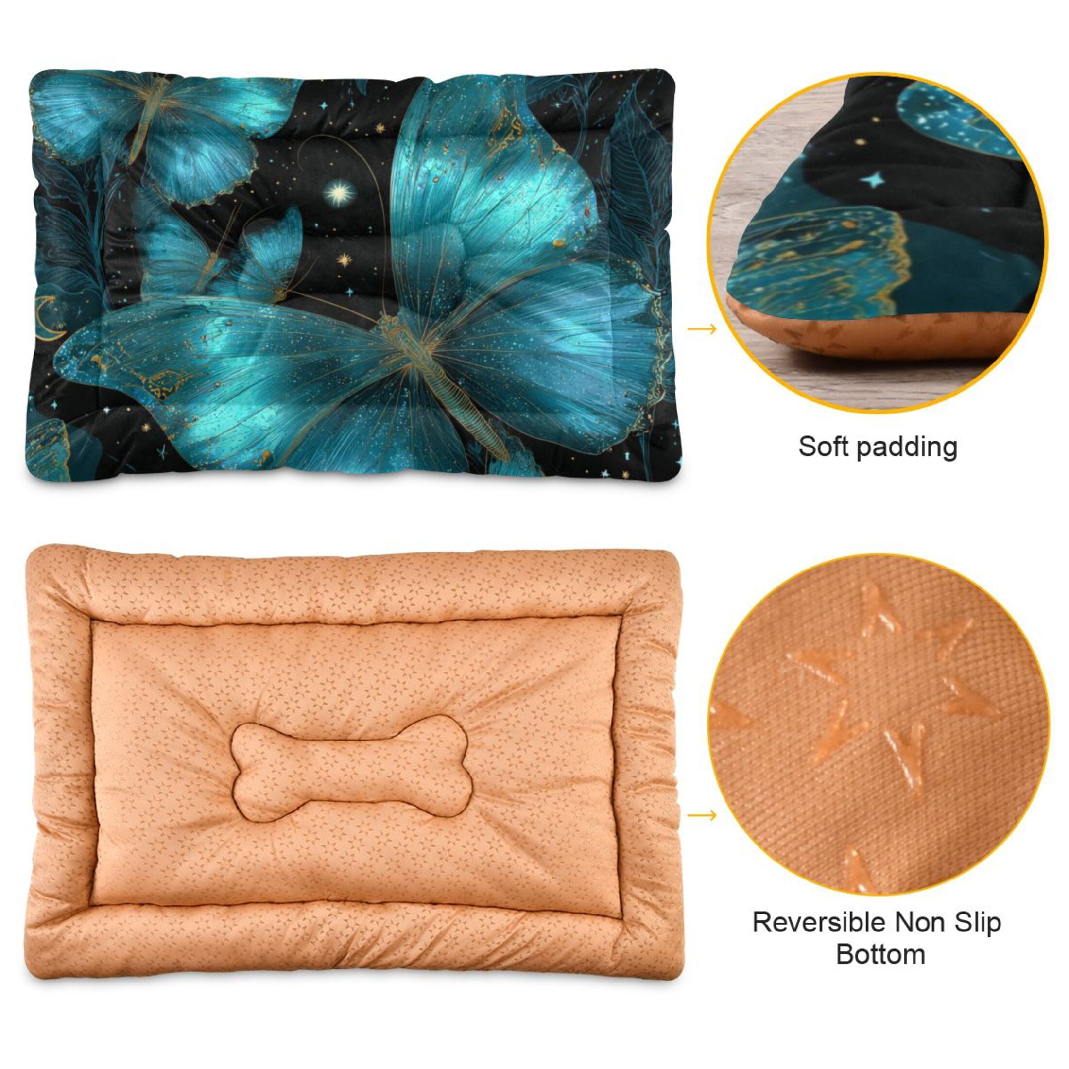 Cozy Mat Pet Bed Indoor Outdoor Warm Soft For Cat Dog Puppy(S/M) Light Blue