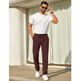 thumbnail image 4 of COOFANDY Mens Casual Pants Elastic Waist Chino Pants Lightweight Drawstring Pants with Pockets, 4 of 6