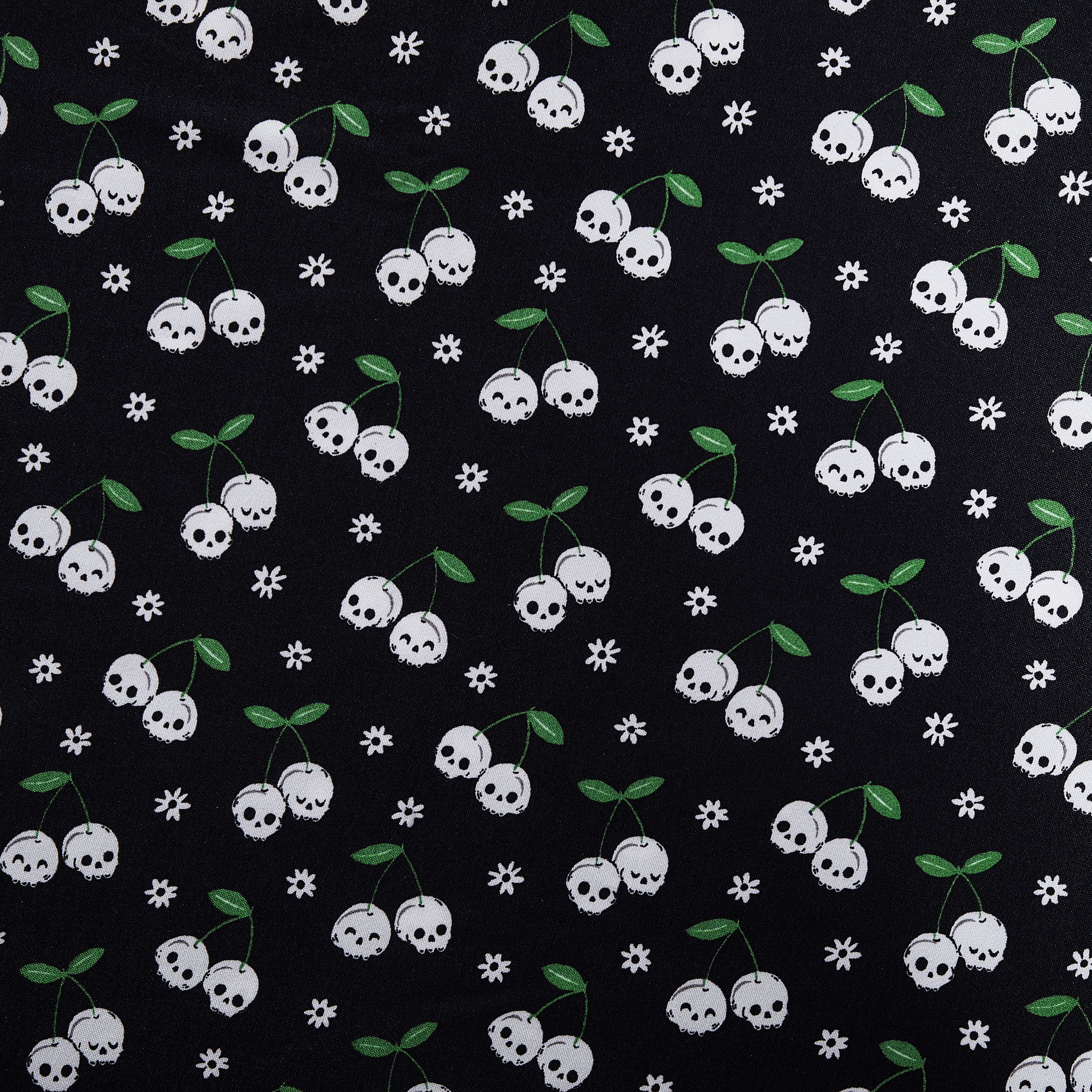 Summerween Soft Microfiber Sheet Set, Black & White Skull Cherries, King