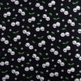 thumbnail image 6 of Summerween Crafted by Catherine Microfiber Sheet Set, King, 4-Piece, Black & White Skull Cherries, 6 of 7