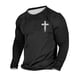 thumbnail image 1 of Blusas y camisas de manga larga con cuello redondo para hombre, blusa informal de manga larga con cuello redondo y estampado., 1 of 5