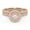 Rose Gold, variant on AFFY Double Halo Bridal Ring Set for Women Round Cut Lab Created Moissanite Engagement Wedding Rings In 14K White Gold Over Sterling Silver Size 7