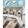 thumbnail image 4 of Modern Black Brown Queen Size Down Alternative Comforter, Lightweight Comforter Quilt Bedding Set with Pillow Shams Abstract Oil Painting Art All Seasons Bed Comforter Duvet Insert 90"x96", 4 of 7