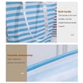 thumbnail image 4 of Cesto para la colada plegable Naiovety de lona a rayas gran capacidad bolsa organizadora de ropa contenedor portátil para ropa Juegos de accesorios de baño raya gris, 4 of 6