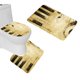 thumbnail image 1 of Teclas de notas musicales ABPHQTO Juego de alfombras de baño de 3 piezas contorno y tapa de inodoro, 1 of 2