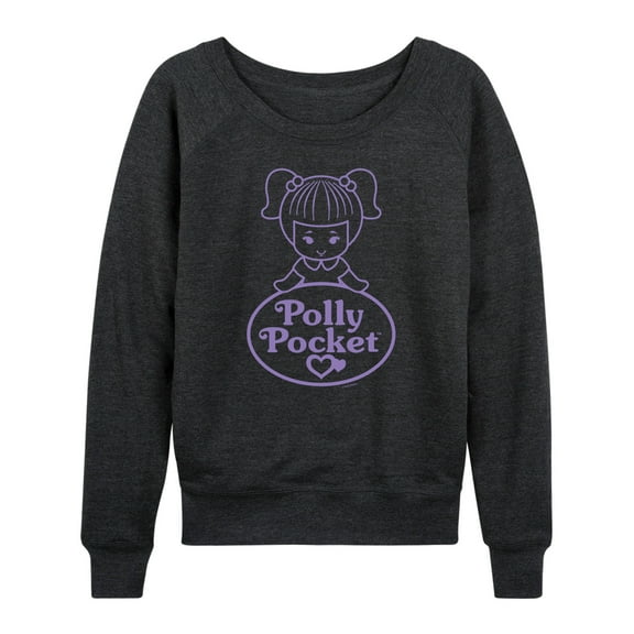 Polly Pocket - Logo And Doll - Women's Lightweight French Terry Long Sleeve Shirt