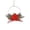 Red, variant on OutmaxHome Artificial Iron Hoop Wreath for Front Door, Spring Round Frame Garland for Party Front Door Window
