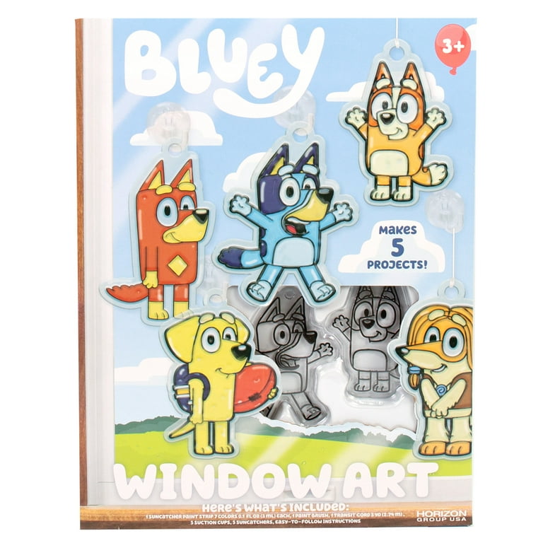 Bluey Window Art Suncatcher Kit, 5 Projects photo 1