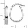 thumbnail image 3 of 10K White Gold Jbsp's Polished U-Shape Hoop Earrings (22 X 16) Made In Italy 10le431, 3 of 6