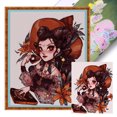 thumbnail image 1 of Hilo Algodón Ecológico Bordado 11CT 3 Hebras Impresión 40x50cm Kit Serie Personajes Punto Cruz Bruja Wdftyju, 1 of 9