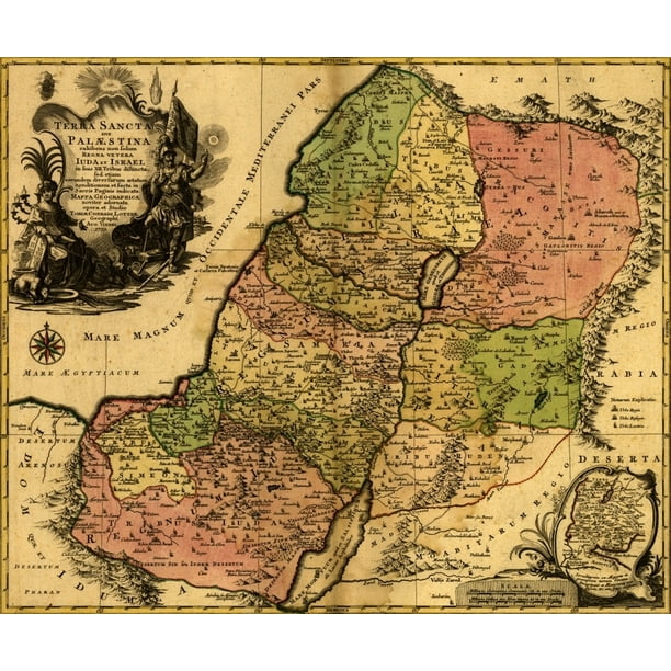 Israel During The Reign Of Kings The Twelve Tribes Poster Print 18 X 24 Walmart Com Walmart Com