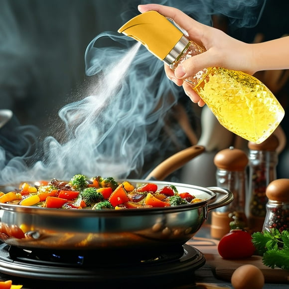 HWRETIE - Aceitera en aerosol de acero inoxidable,utensilio de cocina para el hogar,accesorio para cocinar y asar para una distribución uniforme del aceite