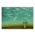 thumbnail image 3 of Music Cutting Board, Old Aged Worn Single Trumpet Stands Alone Against a Faded Wall Jazz Theme Photo, Decorative Tempered Glass Cutting and Serving Board, Small Size, Sea Green Brown, by Ambesonne, 3 of 5