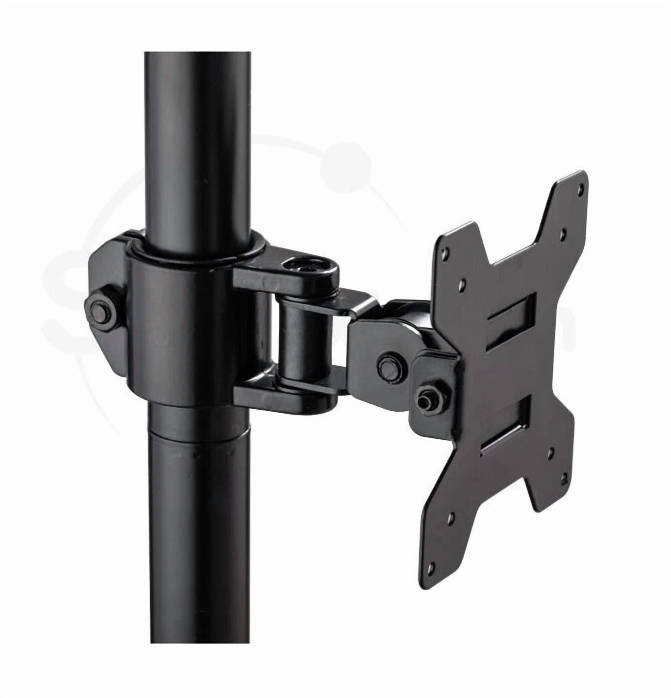 Dual Monitor Vertical Desk Mount Stand, Fits 13"-27" LED LCD Screens, Heavy Duty VESA Bracket, Adjustable Tilt Swivel Rotation, Stacked Computer Display Holder for Office, Home, Gaming Setup