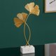 thumbnail image 4 of Adornos de Ginkgo Biloba, decoración de metal, accesorios de escultura moderna para decoración de mesa de salón, decoración de hogar y oficina (dorado) JAMW Sencillez, 4 of 4