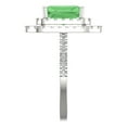 thumbnail image 3 of Halo Engagement Ring for Women - 2.62ct Simulated Green Diamond in 14K White Gold Promise Ring, 3 of 6