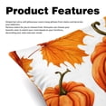 thumbnail image 2 of Maple Ieaf Pumpkin Velvet Throw Covers Pillows with Unique Patterns - Set of 2 Decorative Pillow Inserts in 16x16, 18x18, 20x20 Inches for Home Decor and More, 2 of 6