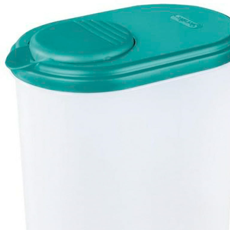 Sterilite 1-Gallon Round Plastic Pitcher and Spout Clear w/ Color Lid 18 Pack