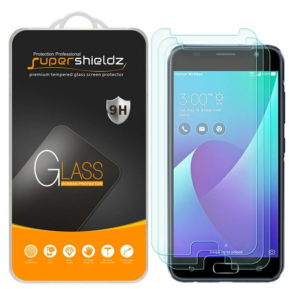 [3-Pack] Supershieldz for Asus ZenFone V (Verizon) Tempered Glass Screen Protector, Anti-Scratch, Anti-Fingerprint, Bubble Free