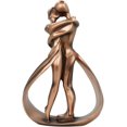thumbnail image 1 of Estatua de abrazo de pareja romántica [nueva] Estatua de decoración abstracta de pareja de abrazo de 10 pulgadas, escultura de pareja romántica de resina decoración del hogar, gran regalo, bronce de, 1 of 5