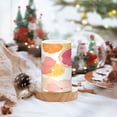 thumbnail image 2 of Yayeee Flameless Candles with Remote Flickering Battery Operated Multi Color Changing, Pink Floral Orange, 2 of 7